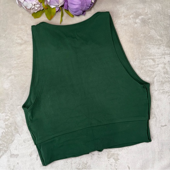 Aerie Green Twist Front Crop Top - Picture 8 of 9